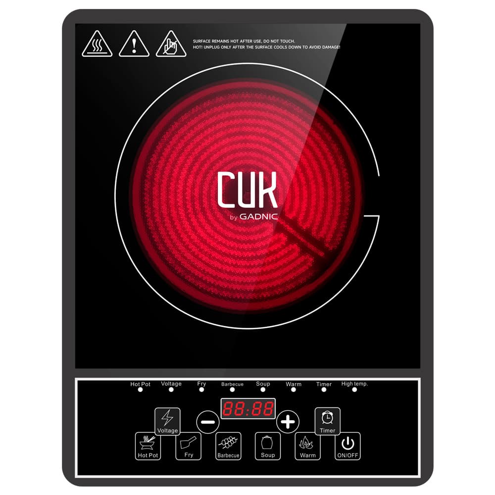 Anafe Vitrocerámico Cuk by Gadnic Eléctrico 1 Hornalla 1800W Usado