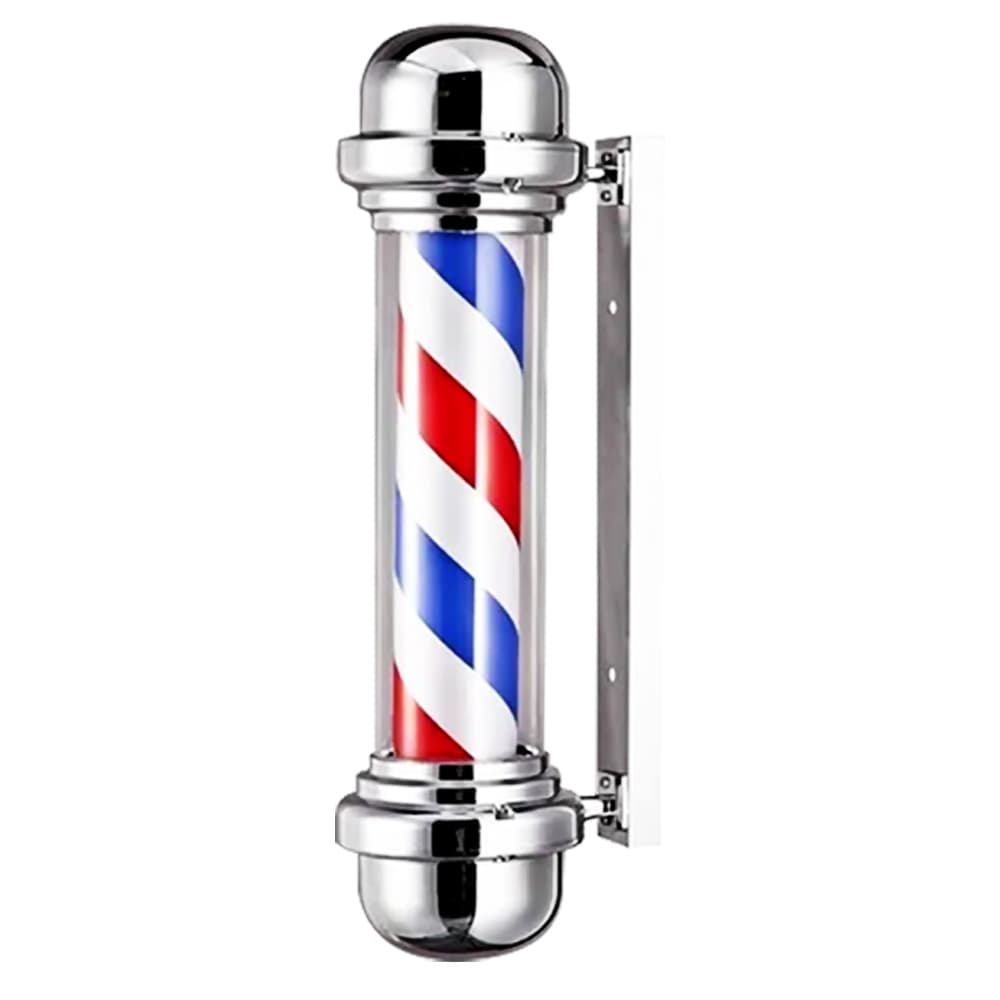Farol Barbería Gadnic Poste Barber Cilindro Giratorio Con Luz Outlet