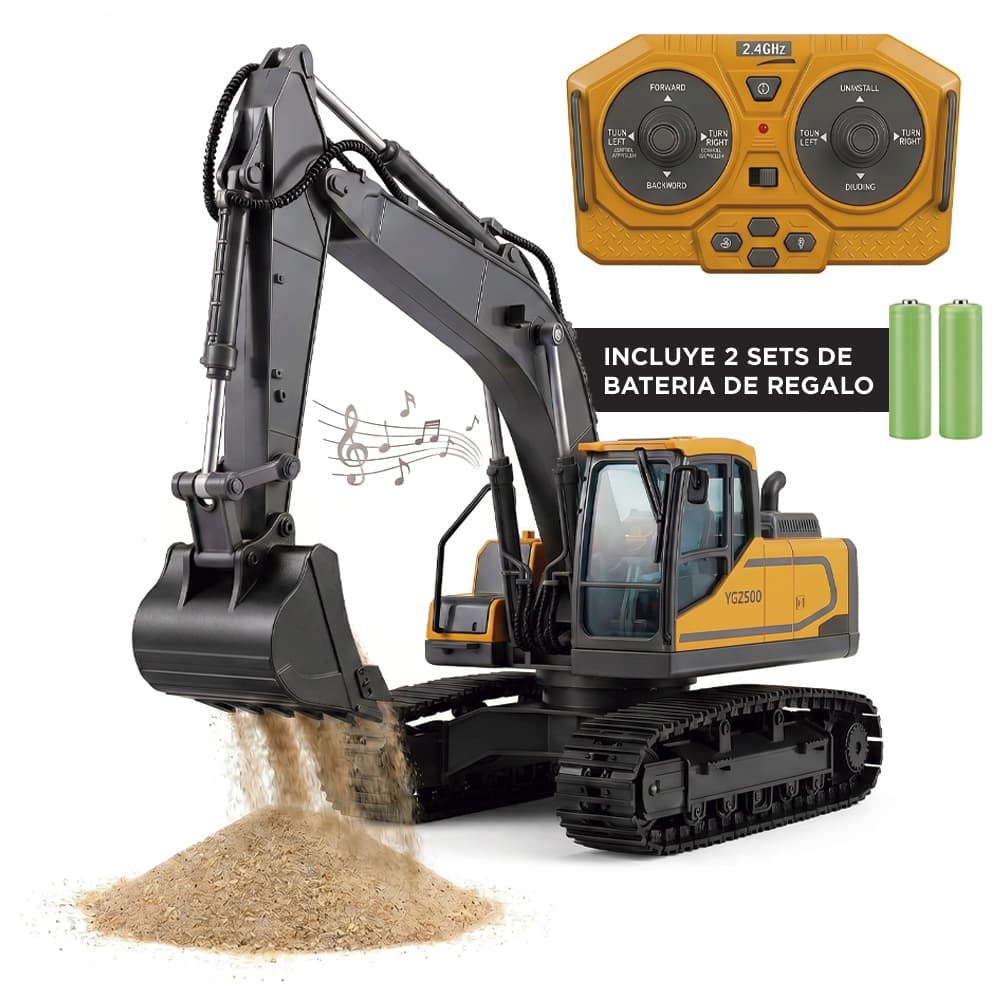 Grua Excavadora RC Gadnic Con Pala Metálica a Control Remoto Recargable