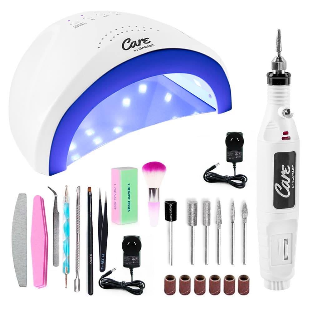 Kit Para Uñas Gadnic Torno T102  Cabina UV Ledsun 22w Uso Profesional