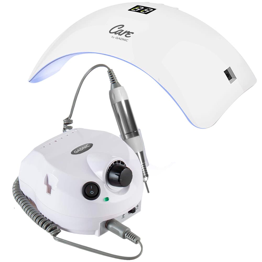 Kit Para Uñas Gadnic Torno T202  Cabina UV LED 48W Profesional
