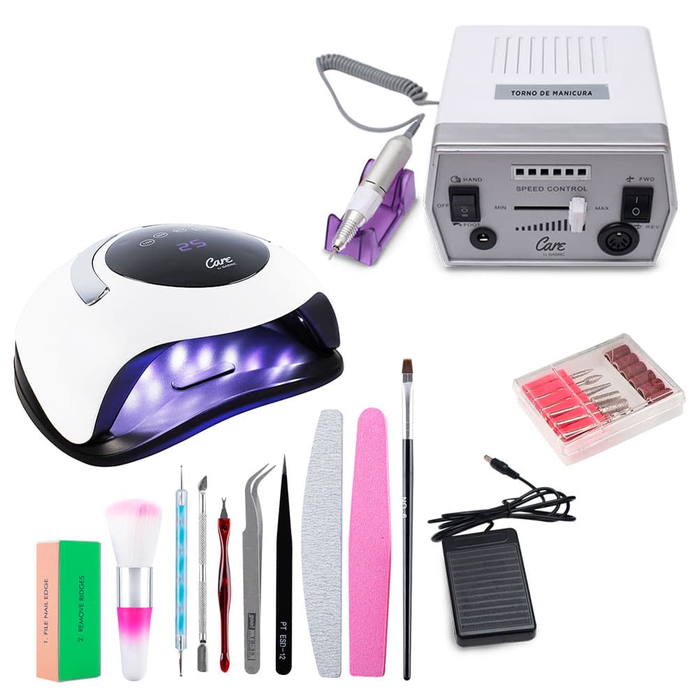 Kit Lámpara LED UV 120W BQ5 PRO  Torno para Uñas Eléctrico