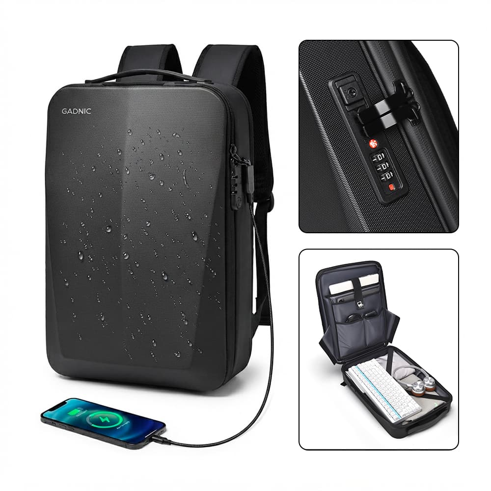 Mochila Rígida Notebook Gadnic 16 pulgadas Antirrobo Impermeable