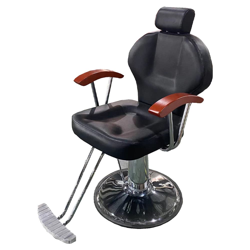 Sillon Barbero Hidraulico Gadnic BR33 Vintage Reclinable Con Altura Regulable Giro 360° Para Barberia Y Peluqueria