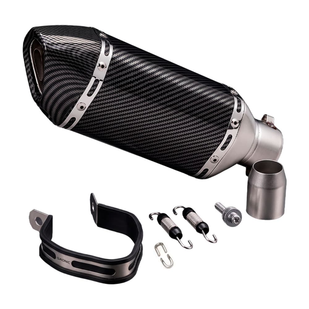 Silenciador Escape Moto Gadnic Universal Fibra Carbono 51mm