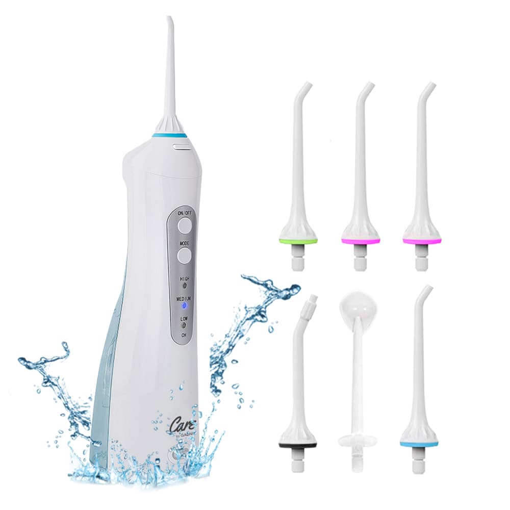 Irrigador Bucal Gadnic 100psi 200ml 3 Velocidades Inalámbrico 6 Boquillas