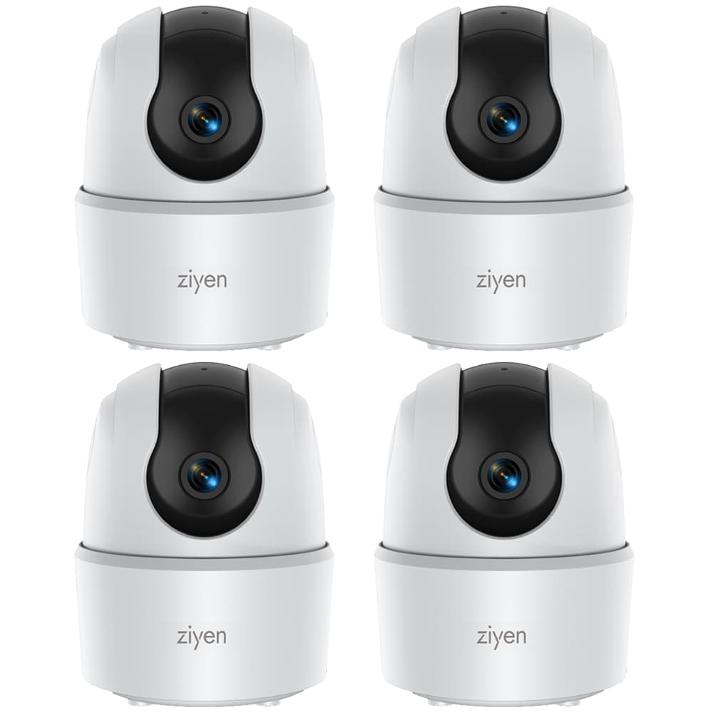 Kit De Cuatro Cámaras De Seguridad Interior Ziyen Wifi Vision Nocturna 2mp