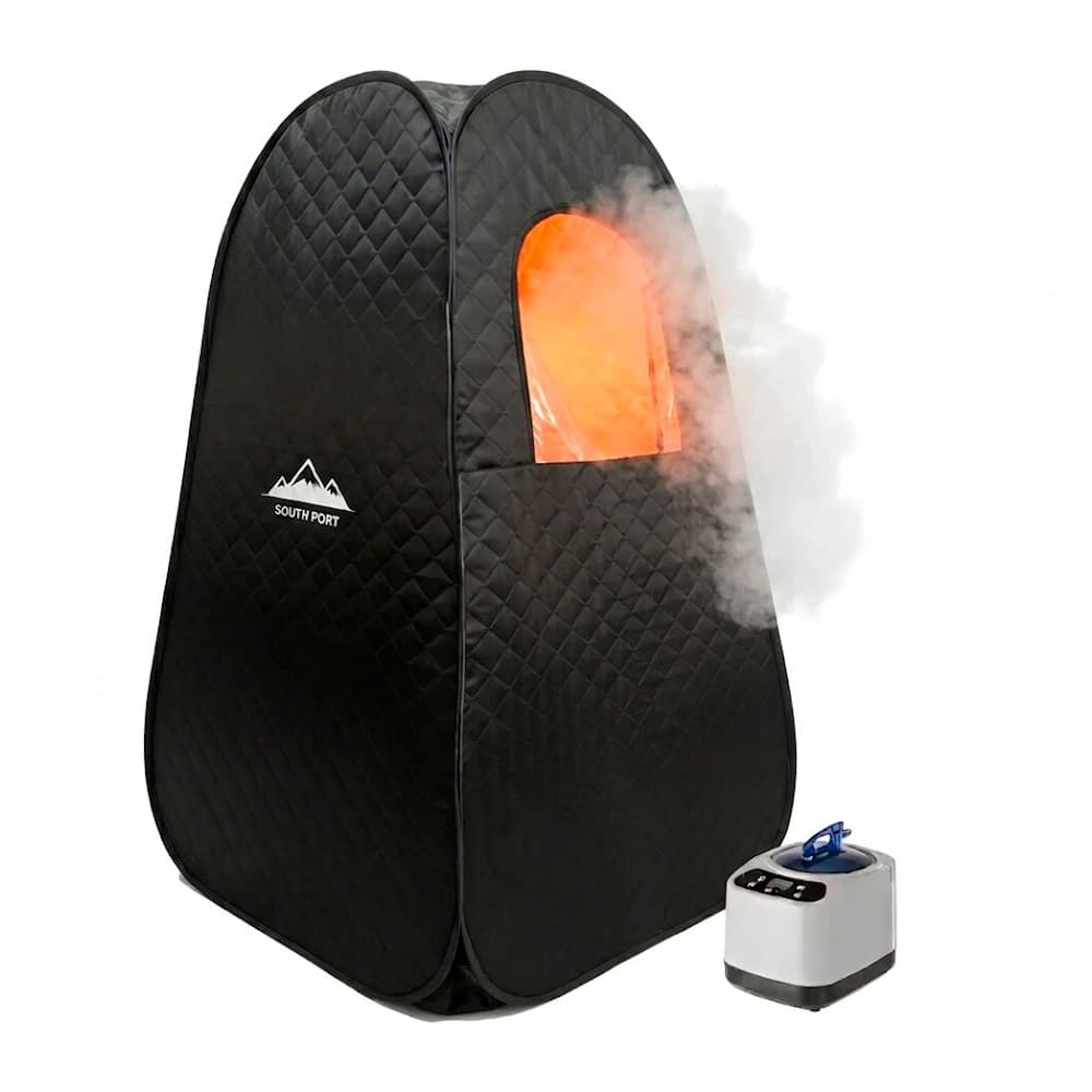 Sauna Portatil South Port By Gadnic Plegable Con Generador De Vapor 1200W Tanque 3L Temporizador 10 A 99 Minutos Temperatura Ajustable 1 A 9 Niveles Cabina