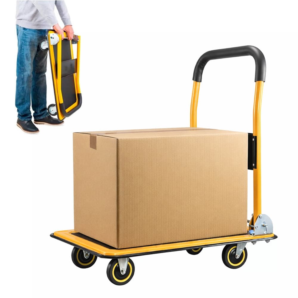 Carro Plegable Con Plataforma Gadnic Acero Reforzado Ruedas Giratorias Carga Pesada