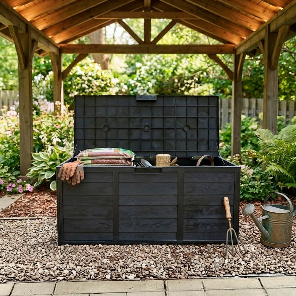 Deposito Jardin Gadnic 245L Plastico PP 1100x490x540mm Espesor 25mm Carga Maxima 100kg
