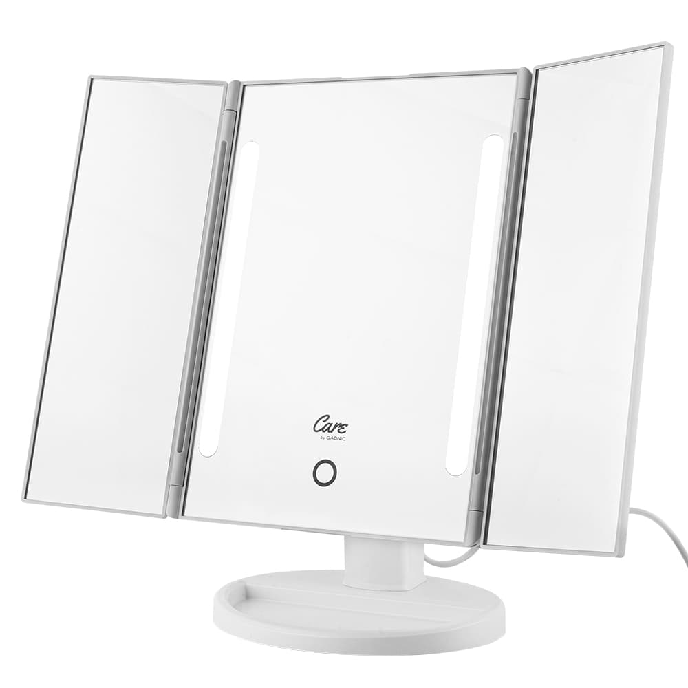 Espejo De Maquillaje LED Gadnic Táctil 3 Paneles Luz LED Ajustable Giro 180 Grados