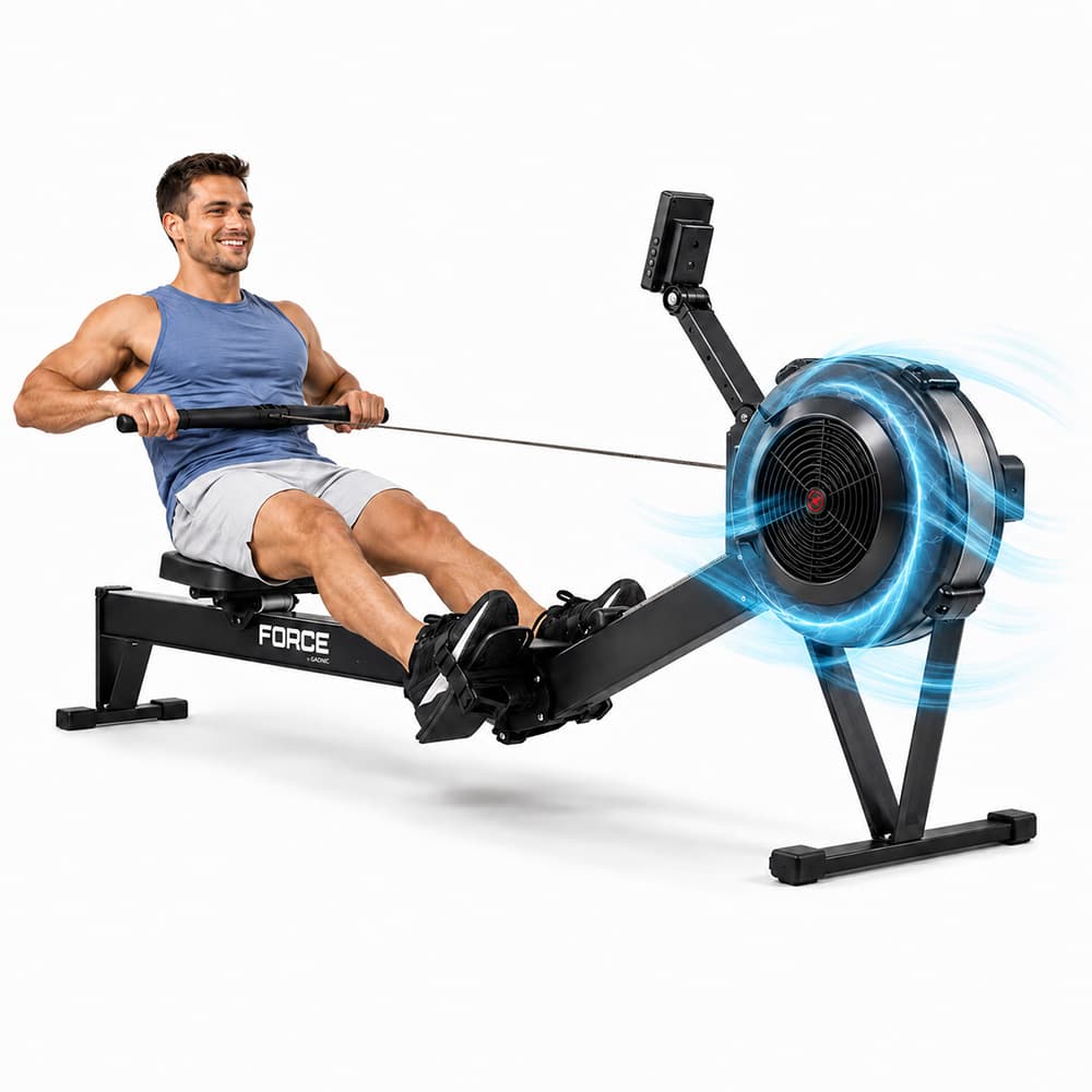 Máquina de Remo Force By Gadnic Resistencia Ajustable 200kg Fitness Entrenamiento