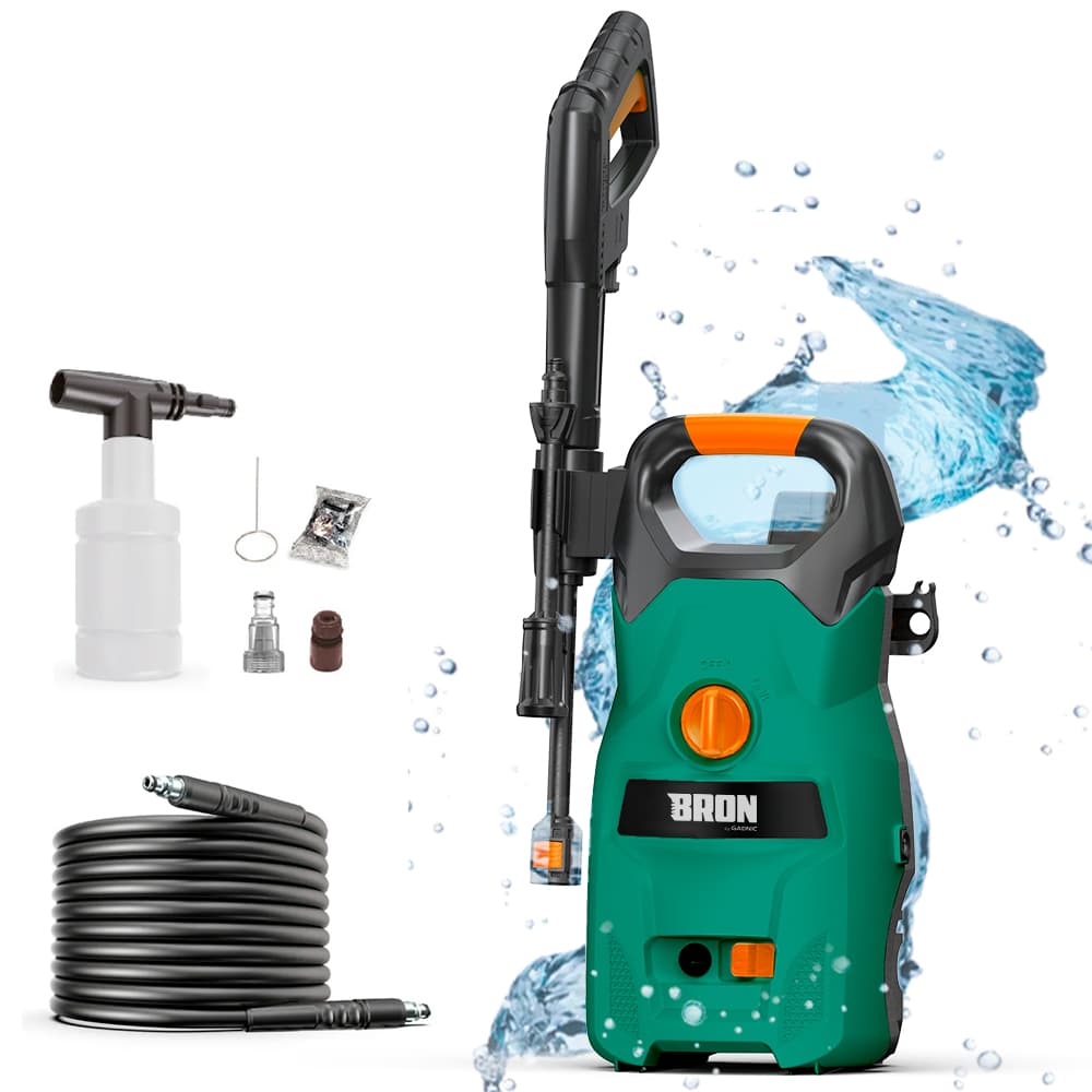 Hidrolavadora Bron By Gadnic Eléctrica 1400W Alta Presión Caudal 65Lmin Compacta