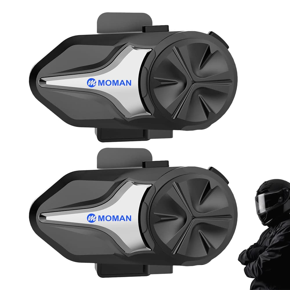 Kit 2 Intercomunicadores Moto Moman CPX Mesh Cancelacion Ruido