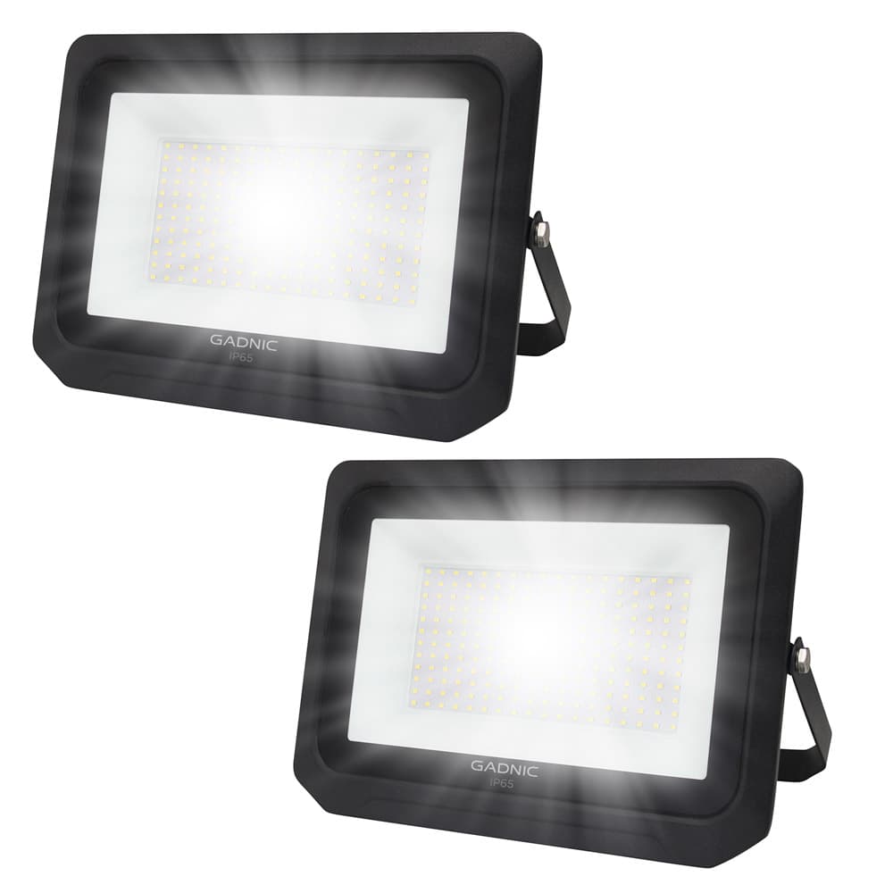 Kit x2 Reflector Led Blanco 200W Exteriores Alta Potencia