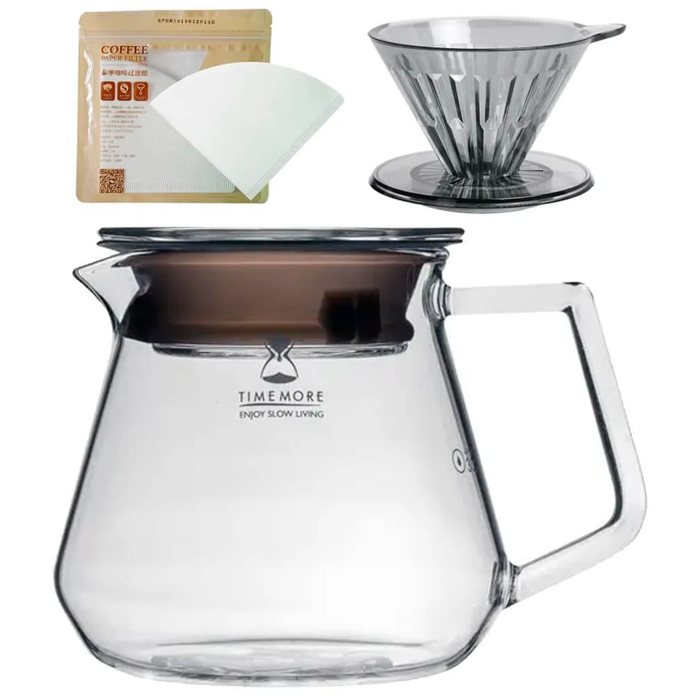 Kit De Jarra Servidora Filtros Y Cafetera TIME MORE