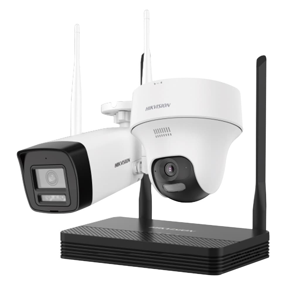 Kit Cámaras de Seguridad Hikvision WiFi EasyLink NKS422W02H 2MP Bullet Turret con NVS