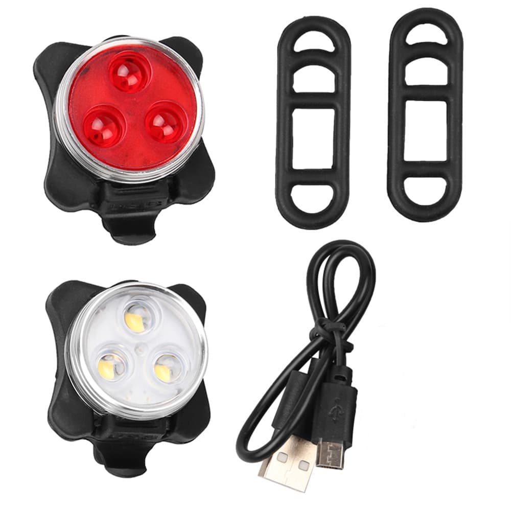 Luces Para Bicicleta Led Recargables Gadnic kit x 2 Impermeables
