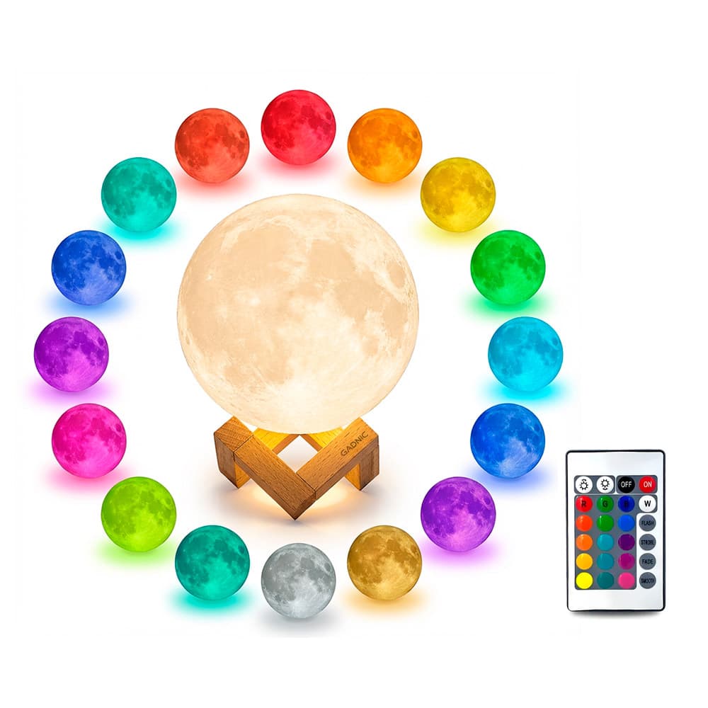 Lámpara Gadnic Luna 13cm 16 Colores RGB Blanco Luz Cálida y Fría Outlet