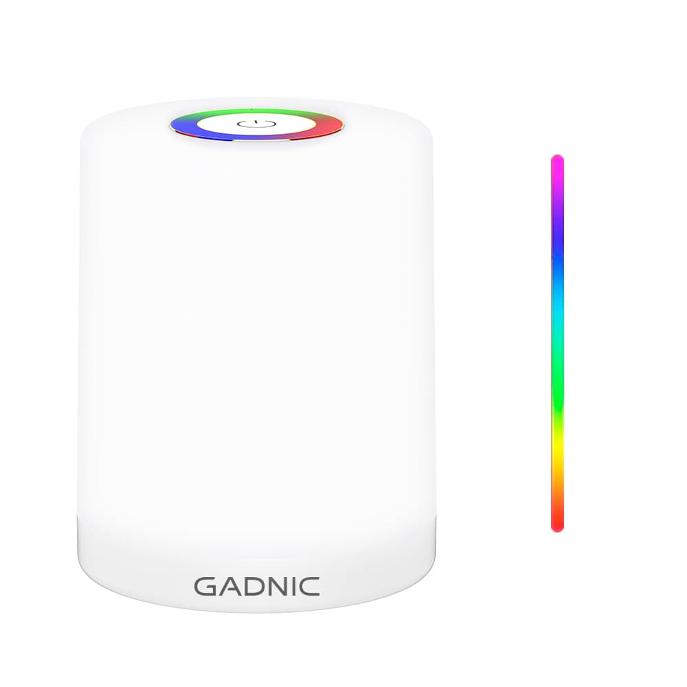Velador Luz de Noche Gadnic LED Táctil RGB Recargable Portátil Usado