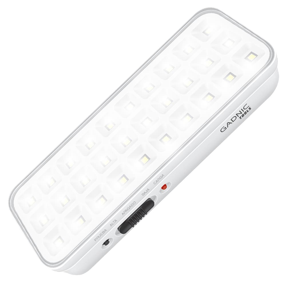 Luz De Emergencia Gadnic 30 LED Recargable Portátil Y De Pared Con Batería Integrada