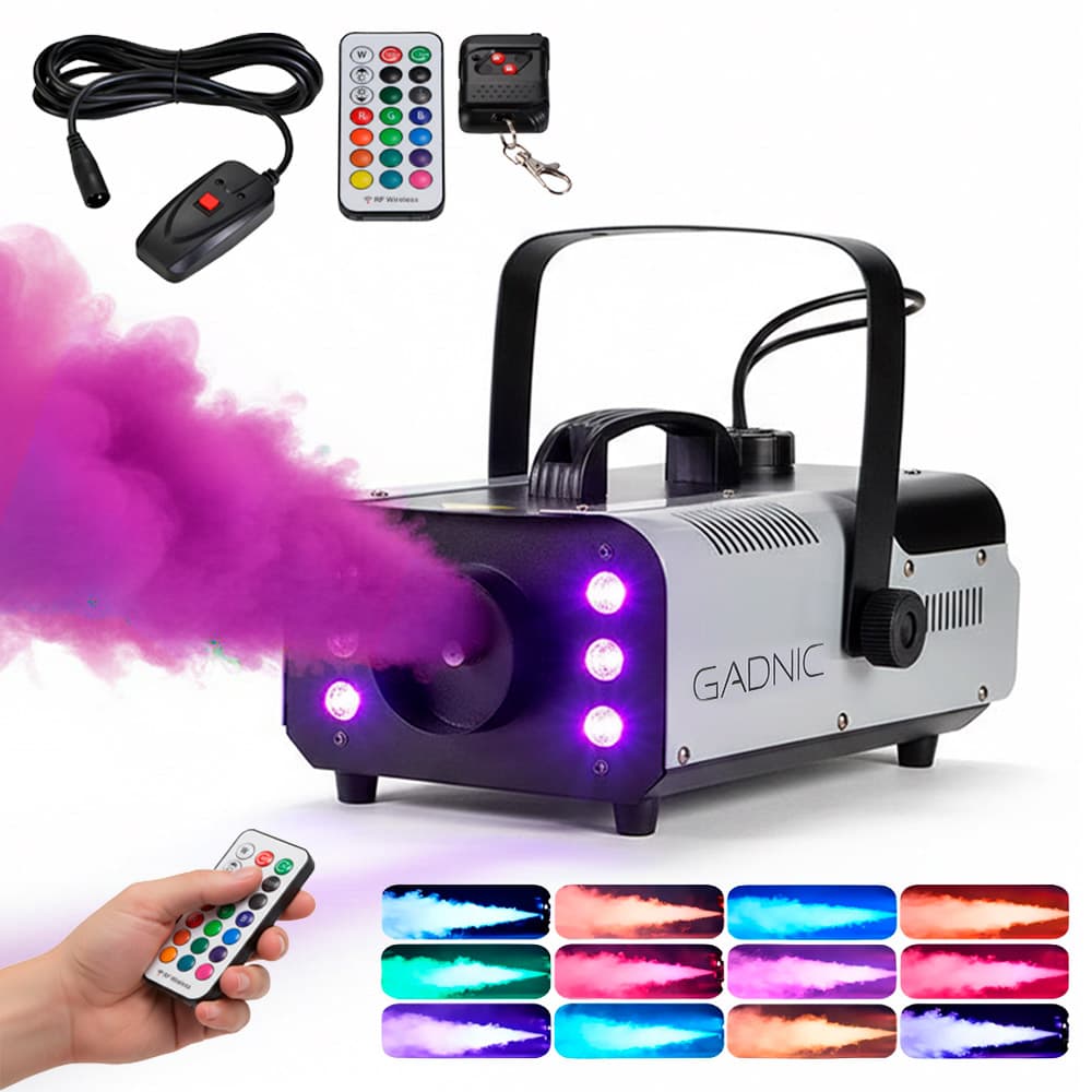 Maquina de Humo Gadnic Con Luz RGB Inalambrica Con Control Remoto 900w Usado