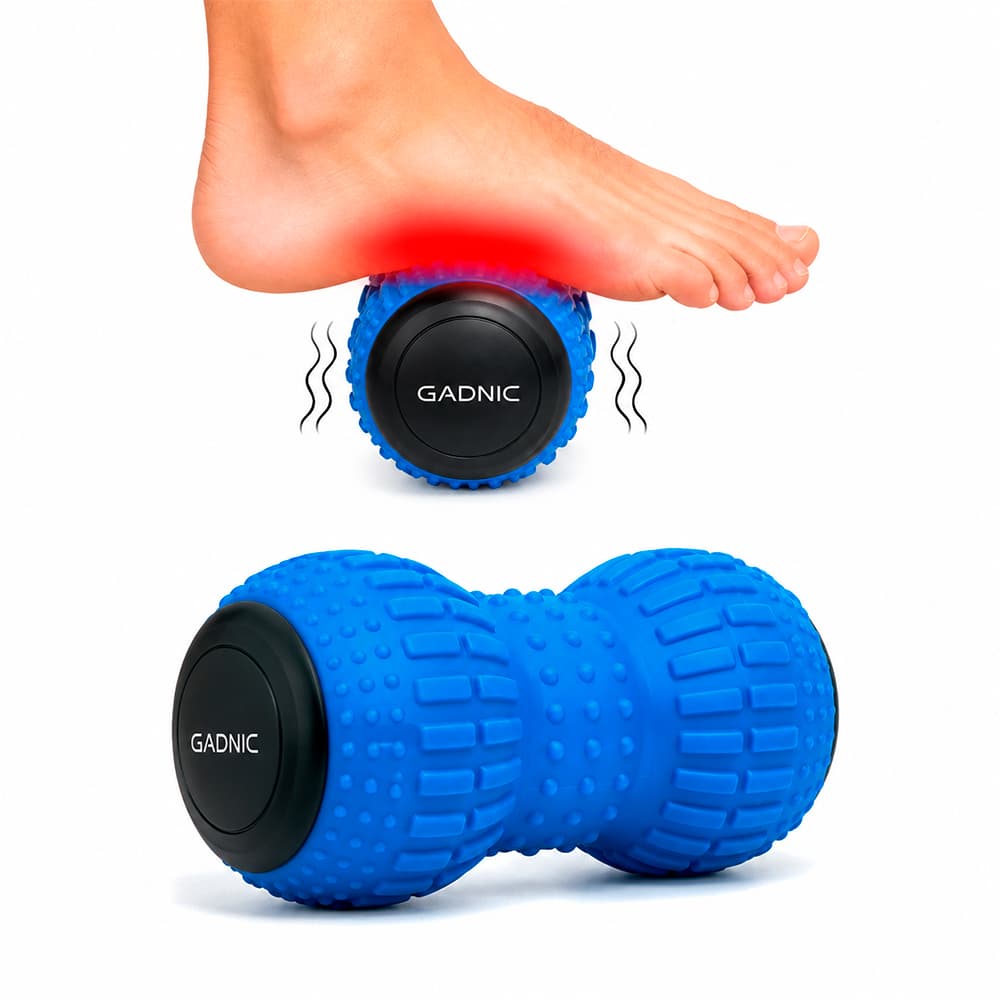 Masajeador Fascitis Plantar Gadnic Vibratorio Rodillo Para Pies Recargable Portátil