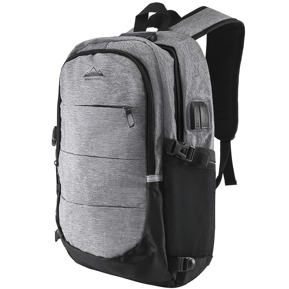 Mochila Pro South Port Para Notebook 15.6 Pulgadas Impermeable 20L Gris