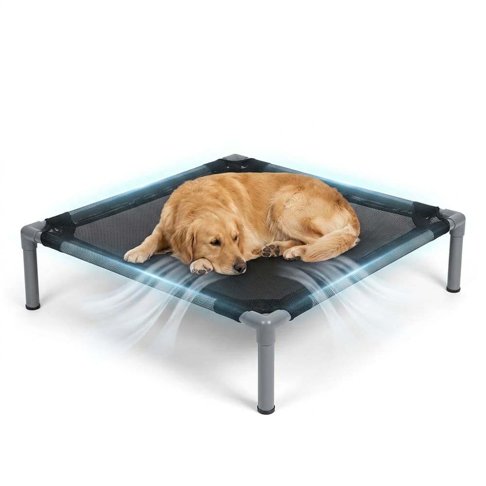 Cama Catre Mascota Elevada Gadnic Cucha para Perro Reforzada 100x70cm Desarmable