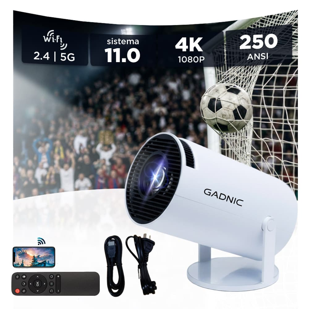 Proyector Gadnic HY300 PRO WiFi BT FHD 4500 Lumenes Outlet