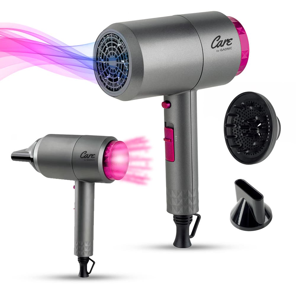 Secador de Pelo Iónico Compacto Power Pro Care by Gadnic 2200W Frio Calor Difusor Antifrizz Outlet