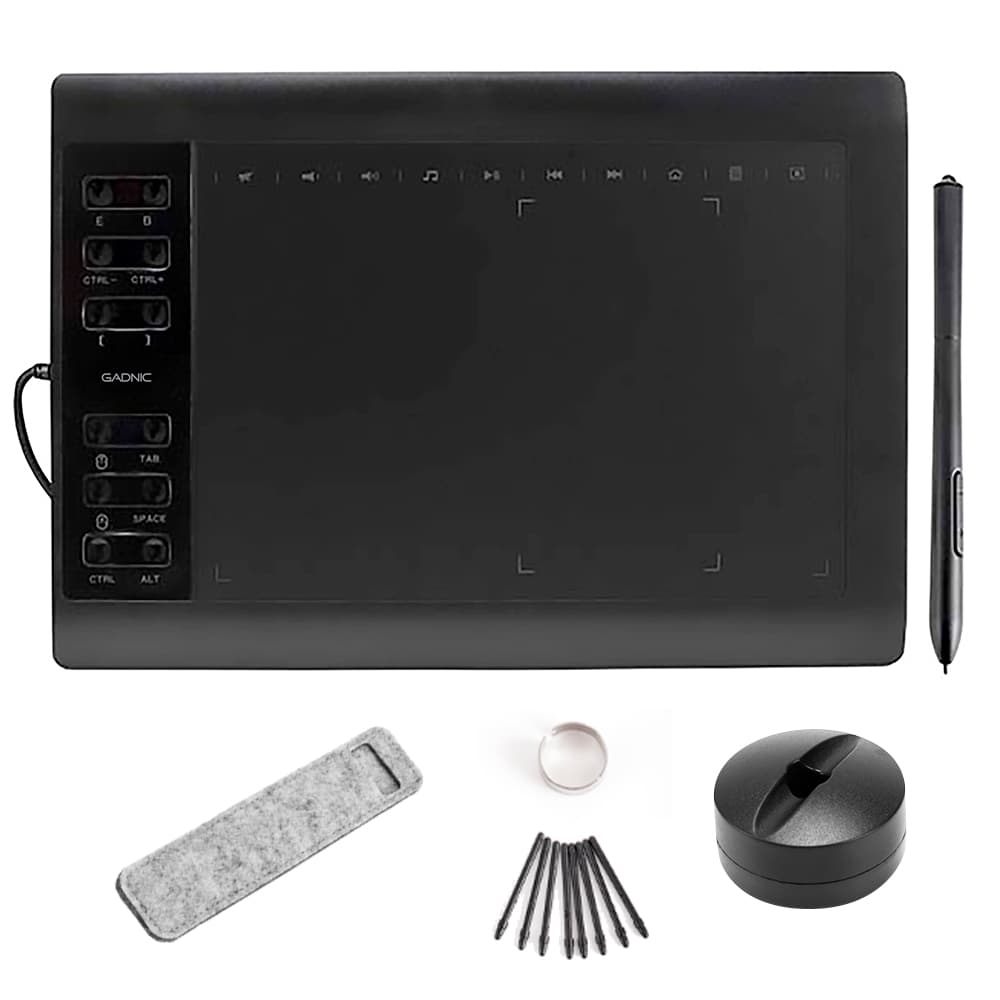 Tableta Gráfica Gadnic TBG123 10 x 6 Con 8192 Niveles De Presión Y 22 Accesos Directos Outlet