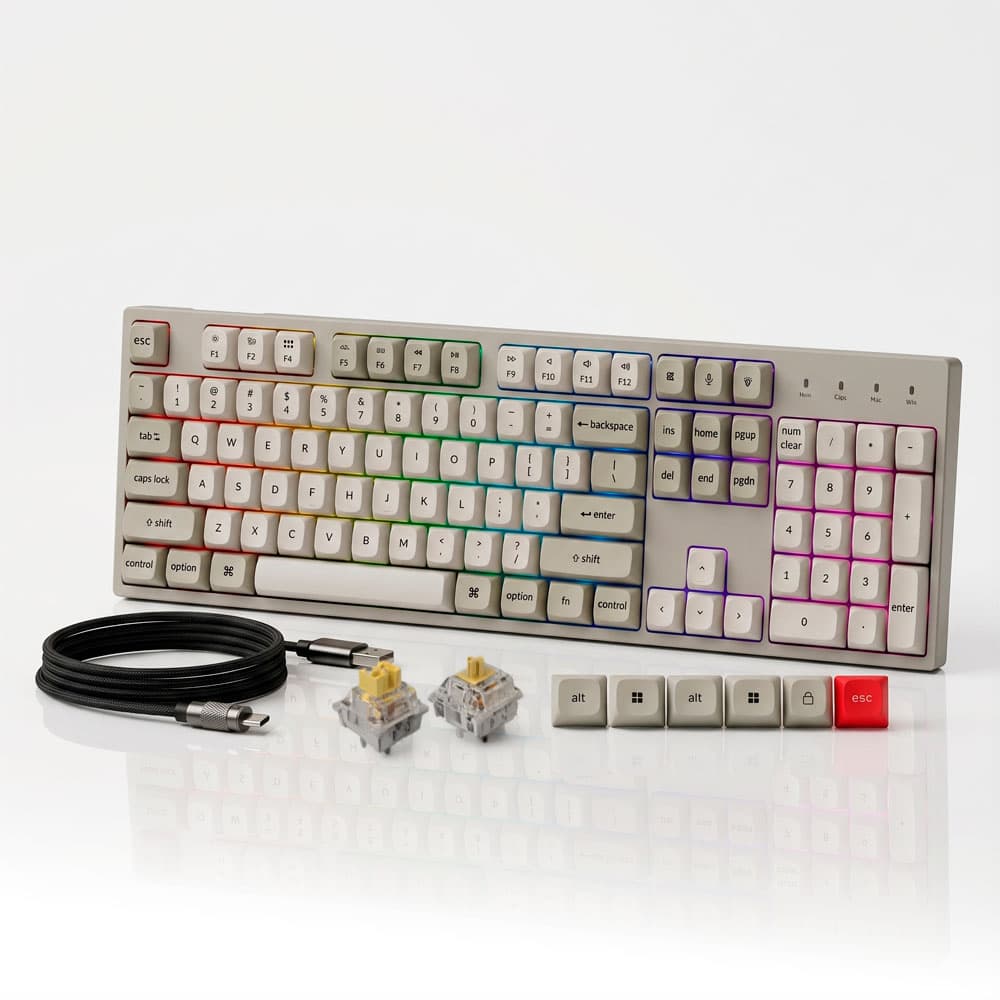 Teclado Mecánico Personalizado con Cable Keychron C2 Pro 8K QMK