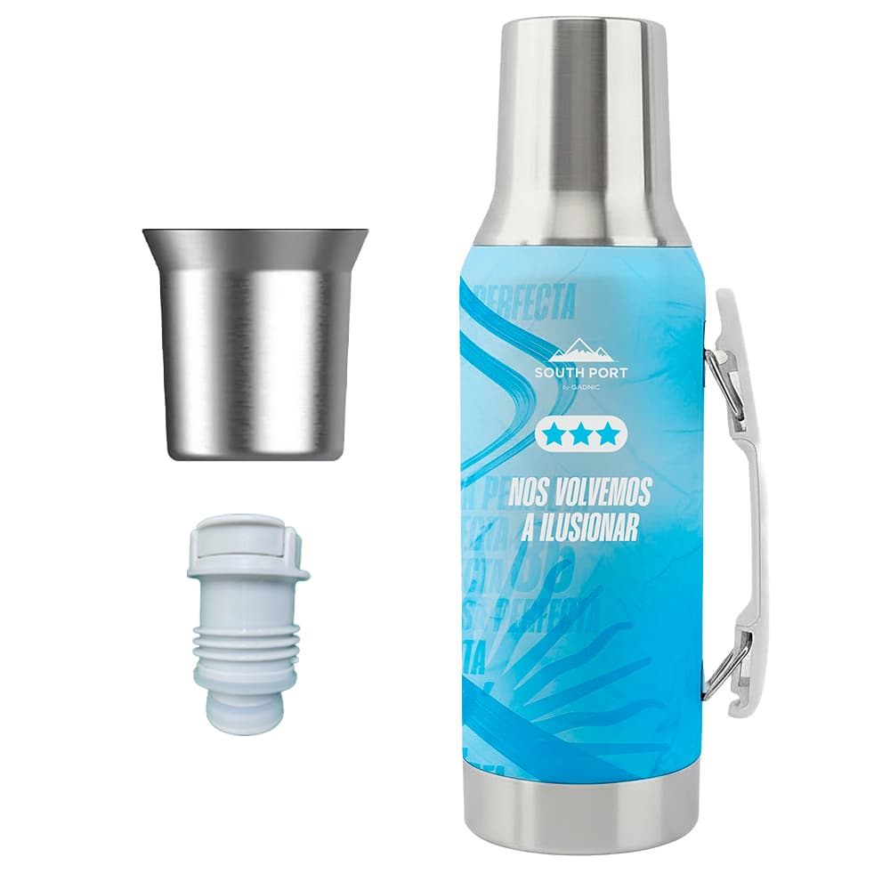 Termo Acero Inoxidable South Port by Gadnic 1.2 Litros Manija Outlet