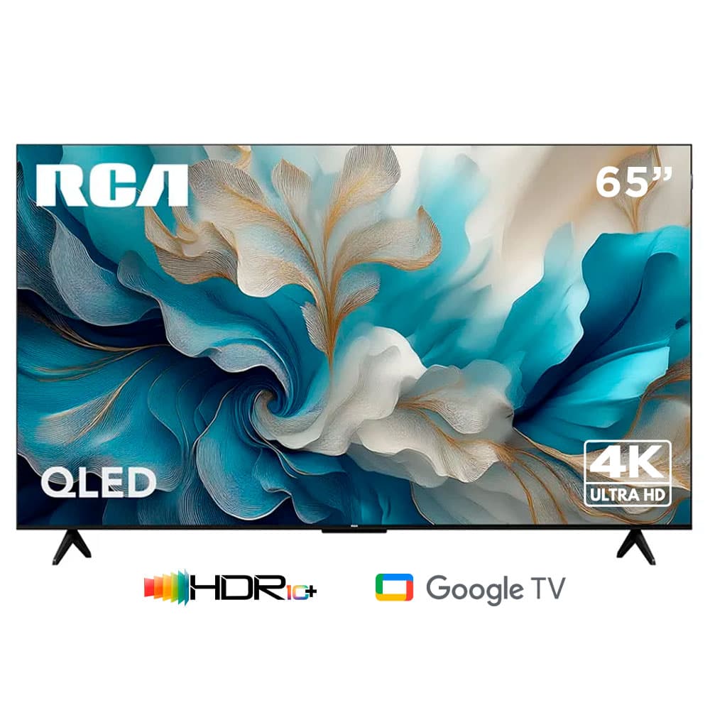 Smart TV RCA 65 Pulgadas QLED UHD 4K HDR10 Google TV Dolby Atmos Conexion Inalambrica Multipuertos