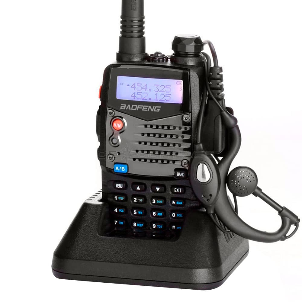 Handy Baofeng UV-5RA Bi-Banda 5w 128CH Hasta 10km 2 Baterías y Manos Libres